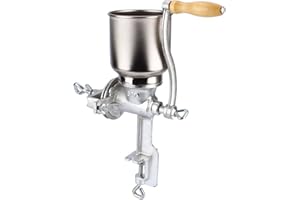 Wakects 5L Macinacaffè Manuale, Mulino per Cereali Macinacaffè a manovella, Mulino Manuale a Cereali Mais Sale Pepe caffè Noci Trituratore Montaggio su Tavolo, 43 x 28 x 16 cm