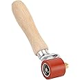 Silicone Pressing Roller, High‑Grade Wood Handle, Applicable to High Temperature Welding of PVC Waterproof Roll and Waterproof Roll Tool Hand Roller (red)
