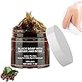 Morocco Black Beldi Soap with Argan and Rose - African Exfoliating Body Scrub Bar, Natural and Suitable for All Skin Types (1Pc)