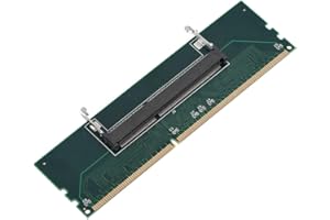 ASHATA Laptop DDR3 SO-DIMM na DDR3 Desktop DIMM, Richer-R Transfer pamięci laptopa do komputera stacjonarnego Karta adaptera transferu 204 do 240Pin Konwertuj adapter zielony
