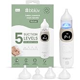 Bbl&uuml;v - Rin&ouml; Pro - Bebekler i&ccedil;in Elektrikli Burun Aspirat&ouml;r&uuml; - Sessiz ve Şarj Edilebilir, 5 Seviyesi, 4 BPA İ&ccedil;ermeyen Silikon