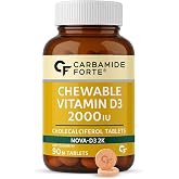Carbamide Forte Vitamin D3 2000IU | Vitamin D3 Supplements For Men & Women - Cholecalciferol Tablets | Vitamin D Tablets For