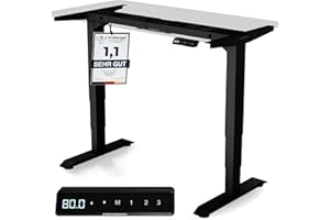 ‎DESKTRONIC Desktronic Höhenverstellbarer Schreibtisch Gestell - Schreibtisch Höhenverstellbar Elektrisch mit Flüsterleisem Dual-Motor & Touchscreen - Hohe Tragfähigkeit - Stehtisch