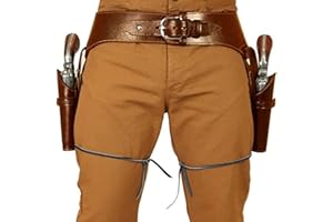 SIULAS Fondina in pelle doppia per pistola, custodia da cintura medievale retrò revolver – fondina per pistola da cowboy western revolver borsa per cosplay cowboy costume revolver accessori