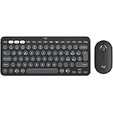Logitech Pebble 2 Combo, kit tastiera e mouse wireless discreto, portatile e personalizzabile, Logi Bolt, Bluetooth, Easy-Swi