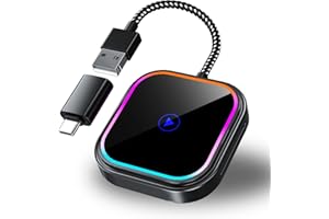 CYIAMJLU 2-in-1 Carplay Wireless Adapter mit schnellem, 2025 Konvertieren Sie Wired Android Auto in Wireless, Superschnelle & Stabil, Mini Wireless Android Auto Adapter für Carplay & Android Auto