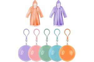 CHENGCKJ Lot de 5 ponchos de pluie avec balle de rangement - Pour homme et femme - Imperméable - Transparent - Pour festival - Coloré - Capes de pluie portables - Imperméables d'urgence pour adultes,