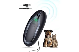 BUBBACARE Ultraschall Hunde, Handheld Anti-Bell-Gerät, Anti-Bell-Mittel für Hunde, wiederaufladbare Handheld Trainingsgerät für Hunde mit 5m Reichweite, sichere Mini Antibell für kleine große Hunde Freien