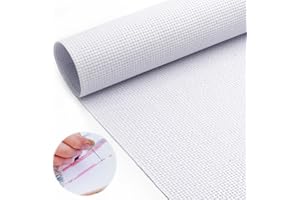 YDHfdc Kreuzstich Stoff Weiß 1,5 x 1 m Aida, Leinenstoff für Stickerei, Basteln, Nähen