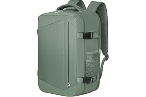 KIRFEIHT Hand Luggage 40 x 20 x 25 cm for Ryanair - Cabin Bag Backpack Underseat Travel Hand Luggage Backpack for Weekend Trips - Green, Green