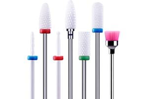 MelodySusie Embouts de Ponceuse à Ongles Pour Manucure et Pédicure, Embouts en Céramique Professionnels Fraises Conique de Haute Qualité Pour Retirer Le Vernis (7)