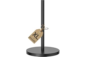 Space Home - Portarrollos Papel Cocina Grande - Dispensador de Papel de Cocina Pesado - Porta Rollos para Papel Absorbente - Soporte para Papel de Cocina - Especial Rollos Grandes (Negro Mate)