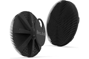 BEAUTAIL Brosse pour le corps en silicone, brosse de douche en silicone, brosse exfoliante douce pour le corps, brosse de bain, plus hygiénique que le luffa, pour femmes, hommes, peaux sensibles, 1