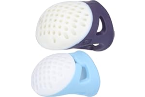 KAKAKE Lot de 2 dés à coudre en silicone, antidérapants, à faible friction, doux, faciles à porter et à démonter, protège-doigts, pour coudre des objets de bricolage à broder