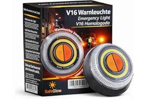 OwnWheel Auto Erste Hilfe - V16 Warnleuchte IDADA 21020060 mit EU Zulassung - Auto & Motorrad - Ersatz für Warndreieck 2026 (V16 Warnleuchte)