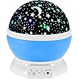 Chocozone Night Light Lamp Projector, Star Light Rotating Projector, Star Projector Lamp with Colors and 360 Degree Moon Star Projection with USB Cable,Lamp for Kids Room (Random Colour)
