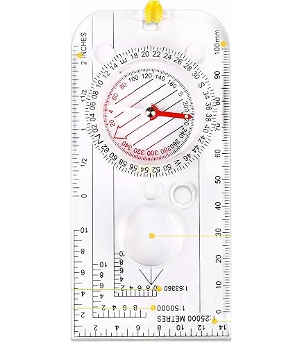 Boussole OPEX Patrol Millièmes Et Degrés - Modèle Transparent Avec Loupe Et Bain D'Huile