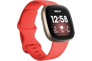 FunBand Pasek kompatybilny z zegarkiem Fitbit Versa 3, Fitbit Sense, miękki silikonowy pasek do fitnessu, sportowy, zamiennik paska na nadgarstek do smartwatcha Fitbit Versa 3, Fitbit Sense
