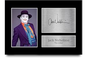 HWC Trading A4 Jack Nicholson Batman The Joker Cadeaux Imprimé Signé Autographe Photo pour les fans de cinéma - A4