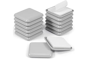 Self-Adhesive Furniture Sliders, HNR 30mm Furniture Movers Moving Pads, Self-Adhesive Furniture Gliders for Carpet and Hardwood Floors (20pcs, Square))