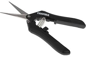 TRAFIKA URBAN HYDROPONICS TRAFIKA Tijeras de Podar Cuchilla Recta/Tijeras de Cultivo / 100% INOX/Extra Afiladas. Ergonómicas/Diseñadas para Cortes de Alta Precisión/Aptas para Hidroponía