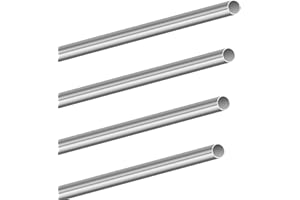 LAVMHAB 304 Stainless Steel Tube 10mm OD X 0.5mm Wall Thickness 300mm Length, Seamless Round Stainless Steel Pipes (4pcs)