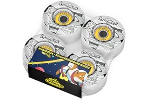 Crandon Pack de 4 Ruedas Profesionales para Skateboard/Skate/Monopatín/Patinetes 52 mm x 32 mm dureza (100A)