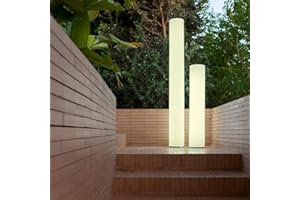 Moovere Lámpara de pie FITY 160 cm para exterior e interior para la terraza, el salón y el patio (Batería + RGB)