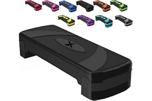 Xn8 Sports Steppers for Exercise Workout Adjustable Height 10cm 15 cm 20cm Sturdy Exercise Step for Gym, Aerobic Steps, Cardio Exercise and Stretching- Exercise Stepper for Home