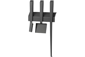 TermaTech Kaminbesteck EDGE III, 3-teilig, wandhängend, Stahl, schwarz beschichtet