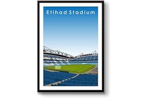 Home.Ground GroundDesigns MAN CITY Football Gift ETIHAD STADIUM Unframed A3 Art Print MCFC Manchester