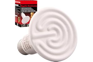 Dernord Lámpara de calor para reptiles, 100 W, lámpara de calor de tortuga, bombilla emisora de calor de cerámica, para terrario, vivarium barbudo, dragón, lagarto, cría de 220 V E27, color blanco