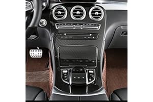 Autophoton Garniture intérieure de levier de vitesse, couvercle de tableau de bord en ABS pour la console centrale 1 pièce pour Mercedes Benz Classe C W205/Kombi S205 2015-2020