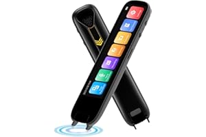 L-TIMEYUU Scan Reader Pen for Dyslexia - Translator Pens Real-Time Supports Speech & OCR Text Excerpt, Smart Voice, Multi-Languages Offline & Online Reading Scanner for Professionals, Travelers, Students
