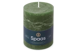 Spaas Bougie Pilier Rustique 80/110 mm 65h - vert foncé