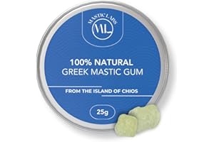 Mastic Labs | Pure Greek Mastic Gum – Pure Resin from Chios, Greece | Digestion, Oral Health, Culinary & Natural Chewing Gum Alternative – Medium & Large Size Tears - 25g