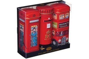 New English Teas English Icon Tea Tins Gift Set with 42 English Breakfast teabags