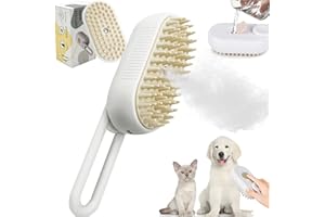 HYDTQCL Katzenbürste mit Dampf, Katzenbürste mit Wasser, Dampfbürste Katze, Schönheit, Massage und Haarentfernung 3-In-1 Hundebürste mit Dampf, Katzendampfbürste