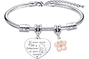 LKJHGF Pulsera Tía y Sobrina Regalo Tía y Sobrina Regalo Mejor Tía Regalo de Tía a Sobrina Regalo para una tía Regalo Cumpleaños