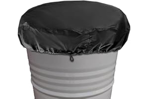Rooeling 55 Gallon Drum Lid, Dustproof 55 Gallon Bucket Barrier, All-Season Designed for UV Rays, Dirt, Bird Droppings, Tree Sap Prevent