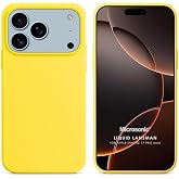 Microsonic Apple iPhone 17 Pro Max i&ccedil;in Kılıf Liquid Lansman Silikon Sarı [iPhone 17 Pro Max ile Uyumlu Kılıf - Sarı]