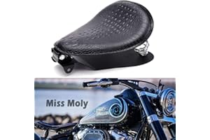 ‎MISS MOLY Motorrad Bobber Sitz, Krokodil Leder Motorrad Solo Sitz für Sportster XL1200 883 48 Dyna Softail Custom