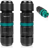 Fousenuk 2 Pieces Waterproof Connector, Junction Box, Electrical Connectors, Electrical Cable Splices, Cable Connection Sleev