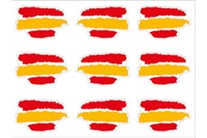 Artimagen - Pegatina Bandera Trazos España 9 uds. Resina.