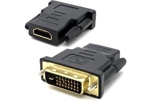 VMOJO HDMI auf DVI Adapter | DVI-D Stecker (24+1) auf HDMI Buchse (19pol) Adapter | HDTV Konverter Adapter bis zu 1080 Full HD Vergoldete Kontakte