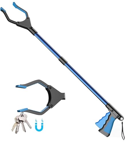 Jellas Outils De Ramassage, Bras Incliné De 0°-180°, Tête Rotative à 360°, Griffe Pliable De 81 Cm Avec Embouts Magnétiques Pour Le Ramassage Des Déchets, Ramasse-litière, Extension Du Bras (Orange