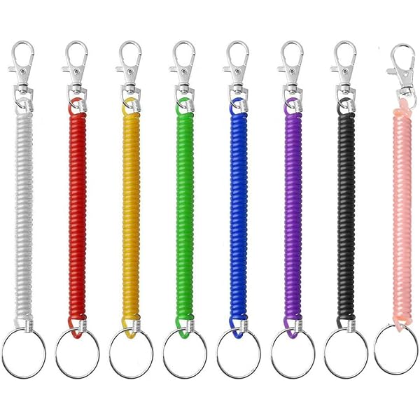 30 Porte-Clés En Fil Inox 6 Couleurs - Câbles 2mm X 150mm Pour Clés, Bagages, Outdoor