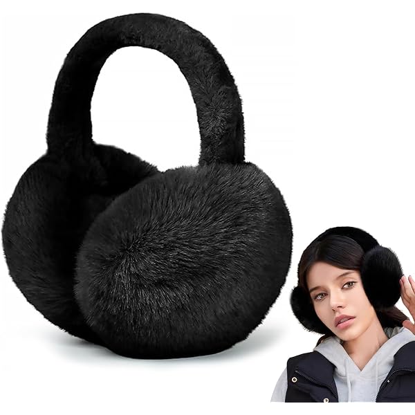 Produktbild von Winter Ohrenwärmer Für Damen - Verstellbarer Plüsch Ohrenschützer In Cremefarben