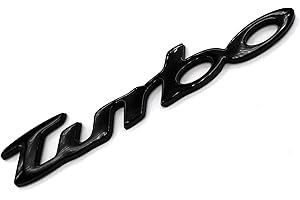 VmG-Store Emblème turbo 3D en plastique ABS avec dos adhésif en mousse (noir)