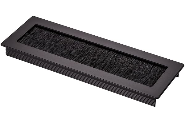 SOTECH 2 x Passage de câbles Toledo en Aluminium anodisé Noir 200 x 70 mm Dimensions de Montage : 190 x 62 x 15,3 mm Passage de câbles